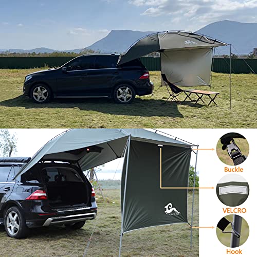 HREFEU SUV Tailgate Tent with Awning,Waterproof 3000MM UPF 50+,Tailgate Shade Awning Tent for Full Size SUV/Van/MPV/CUVCamping (Large Size) - Image 4