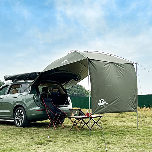HREFEU SUV Tailgate Tent with Awning,Waterproof 3000MM UPF 50+,Tailgate Shade Awning Tent for Full Size SUV/Van/MPV/CUVCamping (Large Size) - Image 1