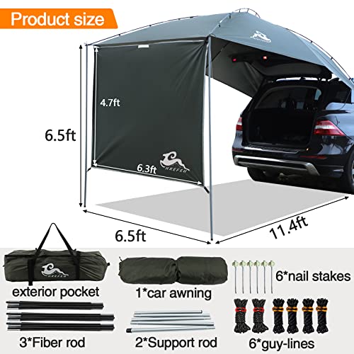 HREFEU SUV Tailgate Tent with Awning,Waterproof 3000MM UPF 50+,Tailgate Shade Awning Tent for Full Size SUV/Van/MPV/CUVCamping (Large Size) - Image 2