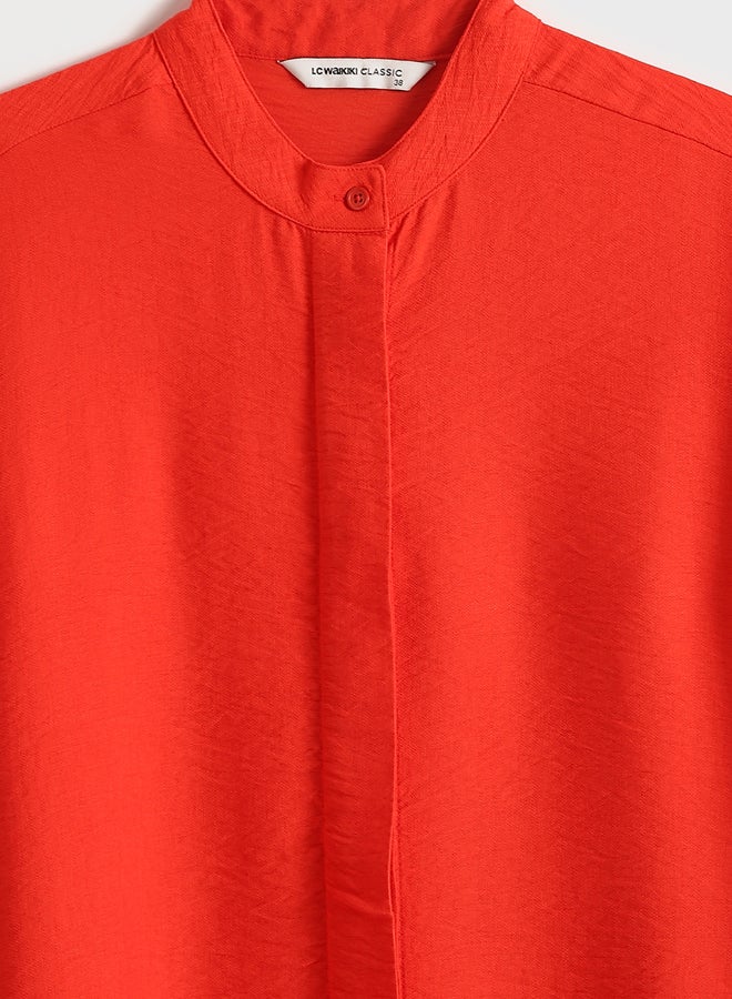 LC WAIKIKI Women's Grandad Collar Plain Shirt Tunic - Image 3