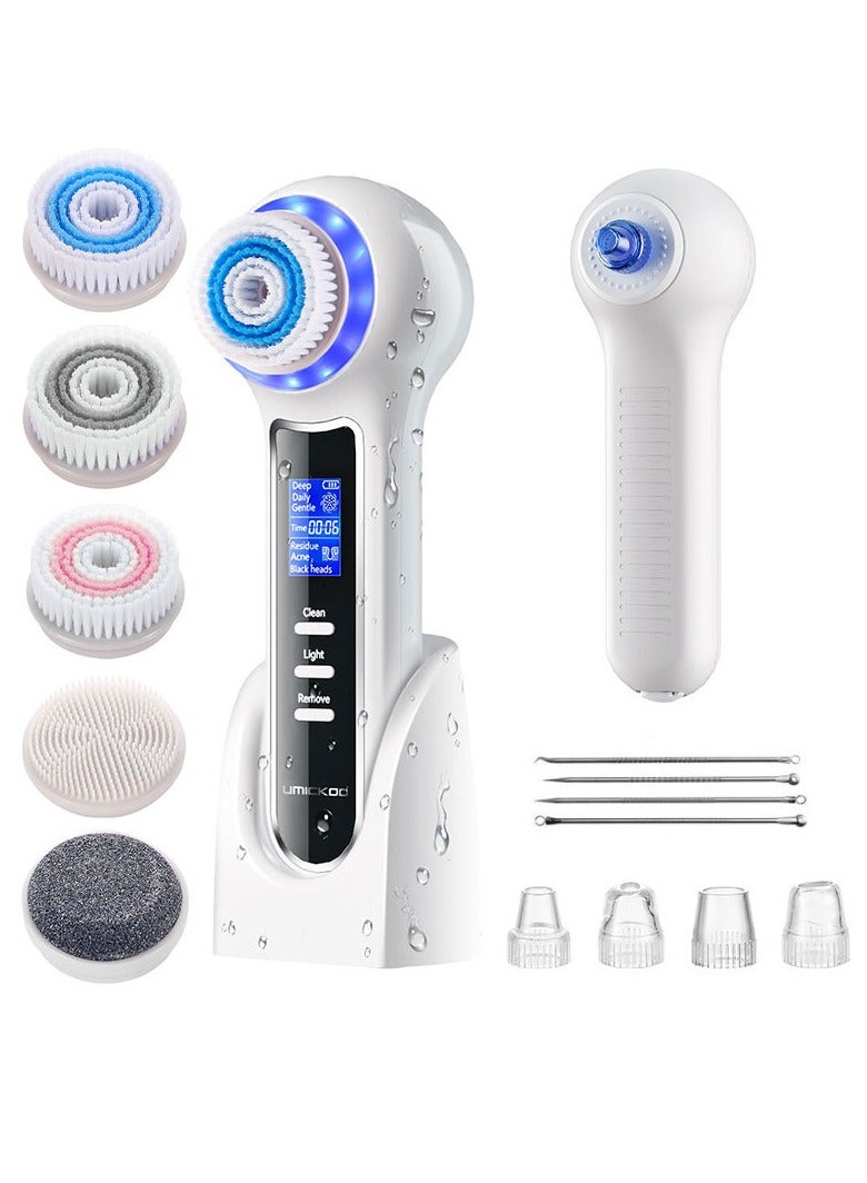 general LCD Facial Scrub, Rechargeable Cleansing Brush IPX7, Waterproof, 3-in-1, Blackhead Removal, Vacuum Exfoliation, Massage & Cleanse Deep Pores - Image 1