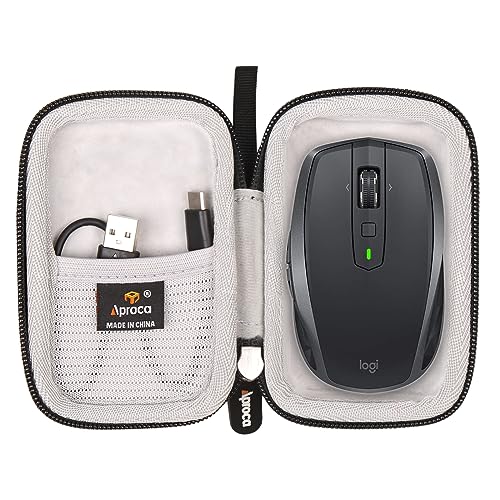 Aproca Black Portable Hard Storage Case, for Logitech MX Anywhere 3S / MX Anywhere 3 / Anywhere 2 Compact Performance Mouse - Image 1