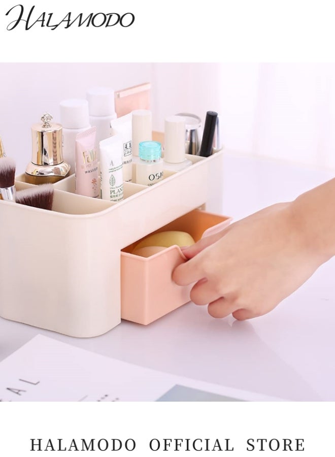 هالامودو منظم مكياج بلاستيكي للتخزين باللون الوردي - Image 5