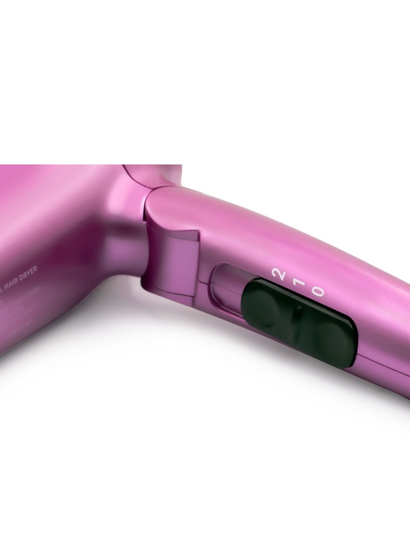 Avion Travel Hair Dryer | Foldable Handle | Narrow Concentrator for Focused Airflow | Quick & Gentle Drying |  Easy Handling | 2 Speed Settings - Image 3