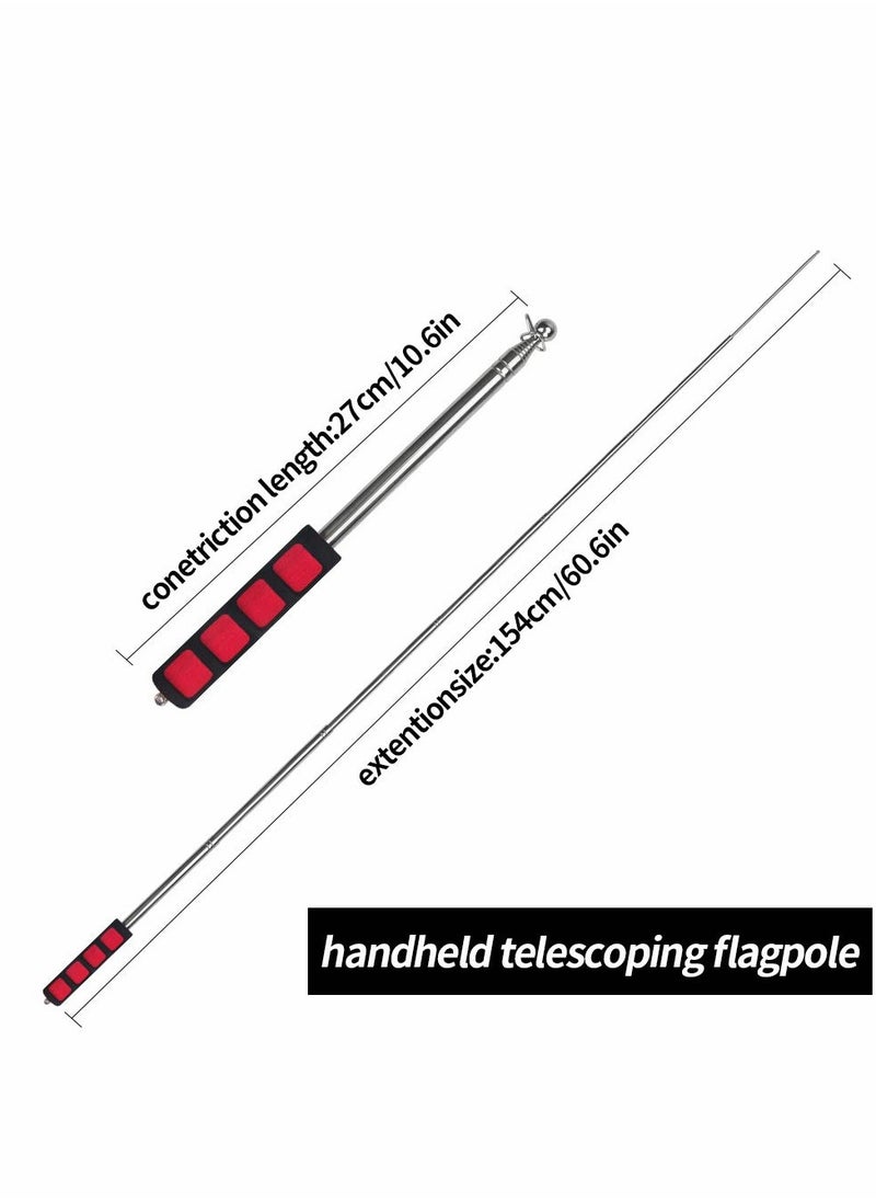 SYOSI - Telescopic Flag Pole, Portable Pole for Camping with Lanyard, 1.6m Poles Stick Tourist Guide Travelling Presentation Pointer 4pcs, Random Color - Image 1