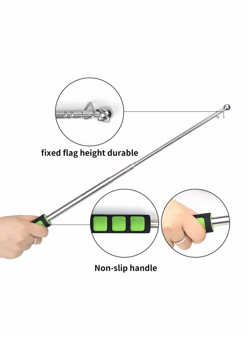 SYOSI - Telescopic Flag Pole, Portable Pole for Camping with Lanyard, 1.6m Poles Stick Tourist Guide Travelling Presentation Pointer 4pcs, Random Color - Image 1