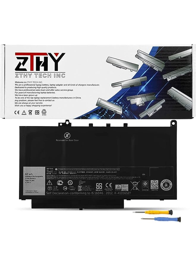 ZTHY 42Wh 7Cjrc Laptop Battery Compatible With Dell Latitude 7470 7270 E7470 E7270 Series Notebook Knm09 0Knm09 21X15 021X15 - Image 1