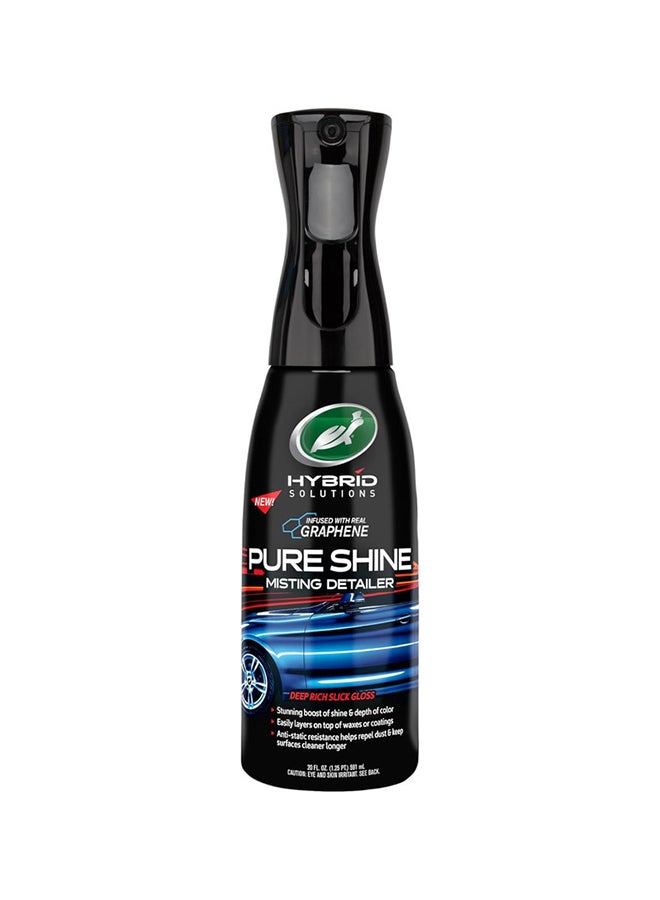 Turtle wax Hybrid Solutions Pure Shine Detailer Misting Spray, Graphene Infused for Ultimate Shine, Water Beading, Safe on All Exterior Surfaces, 20 oz - Image 1