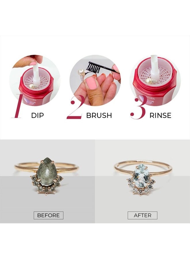 CONNOISSEURS All-Purpose Jewelry Cleaning Kit, Liquid Solution & Silver & Gold Jewelry Polishing Cloths, 8 Ounce - Image 5