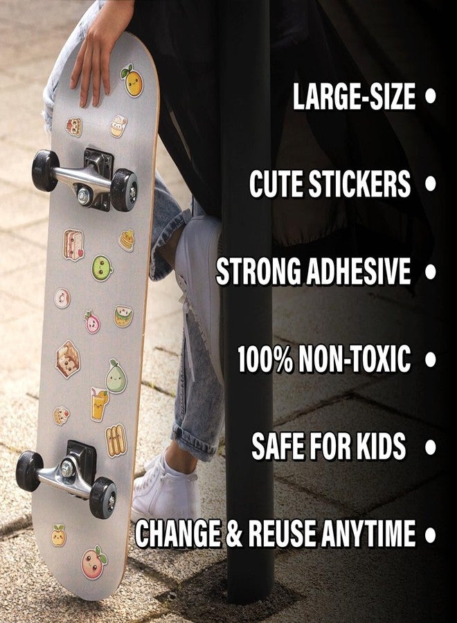 RABOWA Food Stickers Pack for Teens Students Cute Vinyl Sticker Set with 108Pcs Scrapbook Water Bottle Laptop Journal Skateboard Decoration Bike Car Motorcycle - Image 4