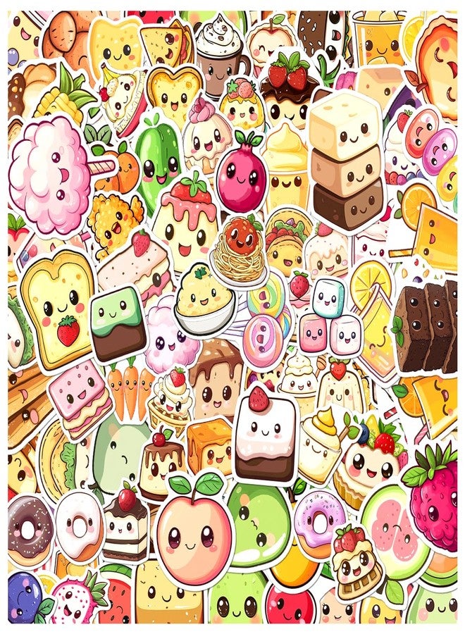 RABOWA Food Stickers Pack for Teens Students Cute Vinyl Sticker Set with 108Pcs Scrapbook Water Bottle Laptop Journal Skateboard Decoration Bike Car Motorcycle - Image 1