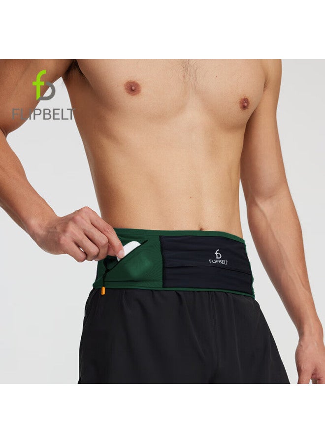 فليب بلت Flipbelt Magic Tape حزام خفيف للهواء لحقيبة الخصر، حزام خفيف محترف للماراثون للجري، Forest Green - Image 4
