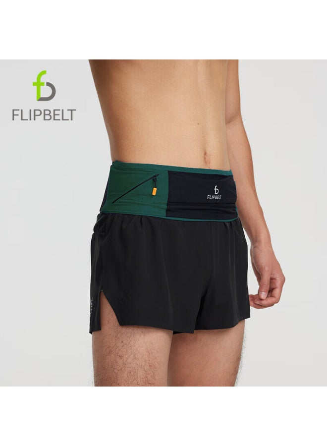 فليب بلت Flipbelt Magic Tape حزام خفيف للهواء لحقيبة الخصر، حزام خفيف محترف للماراثون للجري، Forest Green - Image 3
