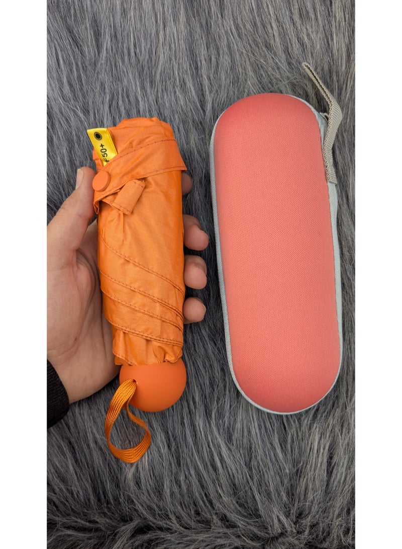 شمسية واقية من الشمس والمطر| قابلة للطي بتصميم كبسولة ميني لسهولة التخزين والتنقل - Image 4