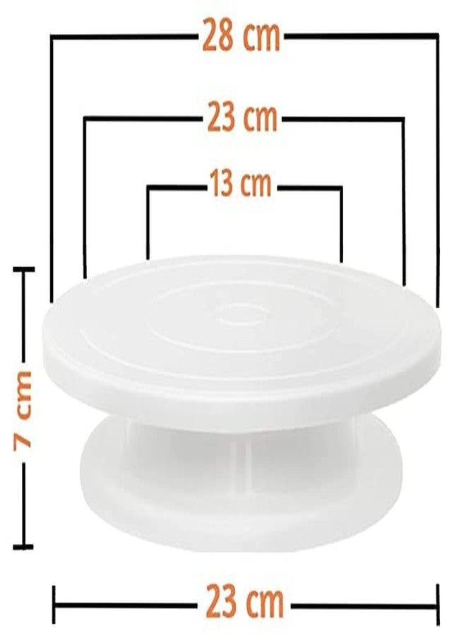 BAKING SET مجموعة أدوات تزيين الكيك، تتضمن قاعدة دوارة للكيك، و12 رأس تزيين مرقم، و3 سكاكين تزيين، و3 أدوات لتنعيم كريمة التزيين، وكيس تزيين سيليكون، ووصلة، ومجموعة فرشاة وملاعق، و8 أكواب وملاعق قياس. - Image 3