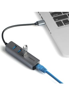 Dark USB Type-A To RJ45 Gigabit Ethernet and 3xusb 3.0 Hub Multiplexer Adapter (DK-AC-USB332GL)  - Image 4