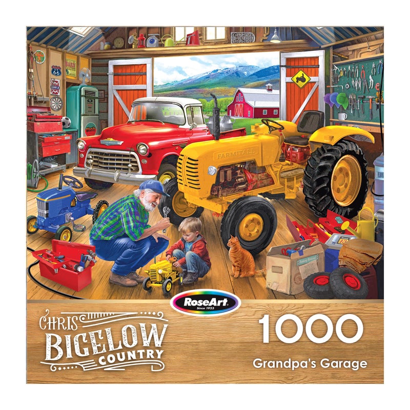 Roseart - Bigelow Country - Grandpa'S Garage - 1000 Piece Jigsaw Puzzle  Nostalgic Cars And Vintage Scene Puzzle For Adults - Image 4