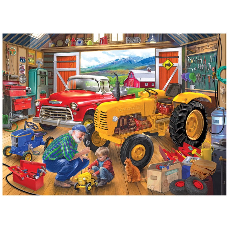 Roseart - Bigelow Country - Grandpa'S Garage - 1000 Piece Jigsaw Puzzle  Nostalgic Cars And Vintage Scene Puzzle For Adults - Image 1