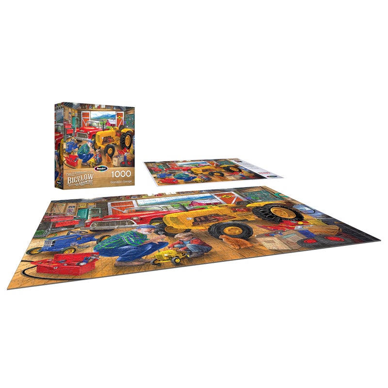 Roseart - Bigelow Country - Grandpa'S Garage - 1000 Piece Jigsaw Puzzle  Nostalgic Cars And Vintage Scene Puzzle For Adults - Image 3