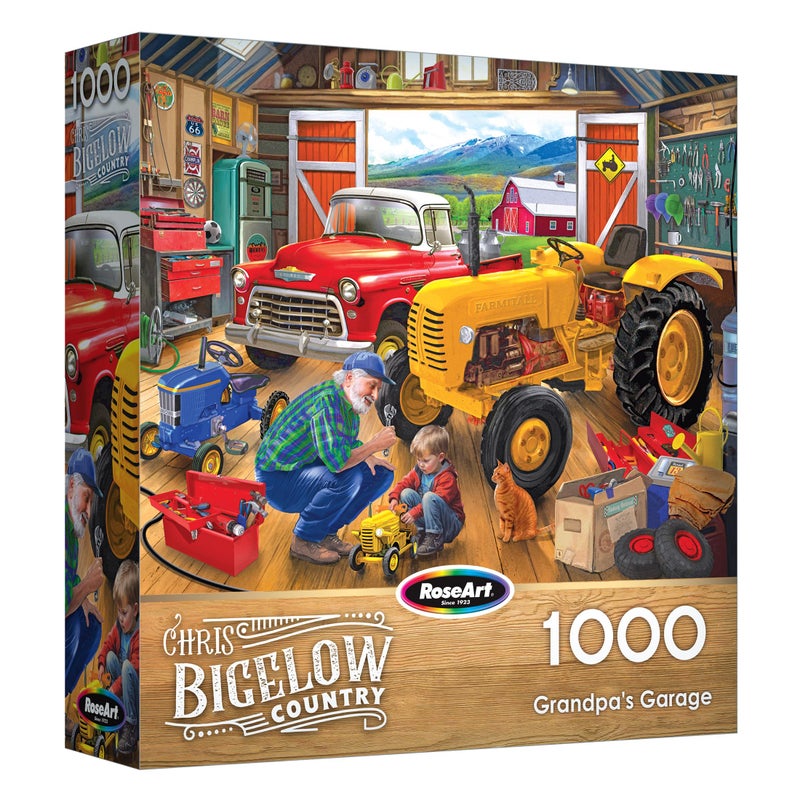 Roseart - Bigelow Country - Grandpa'S Garage - 1000 Piece Jigsaw Puzzle  Nostalgic Cars And Vintage Scene Puzzle For Adults - Image 2