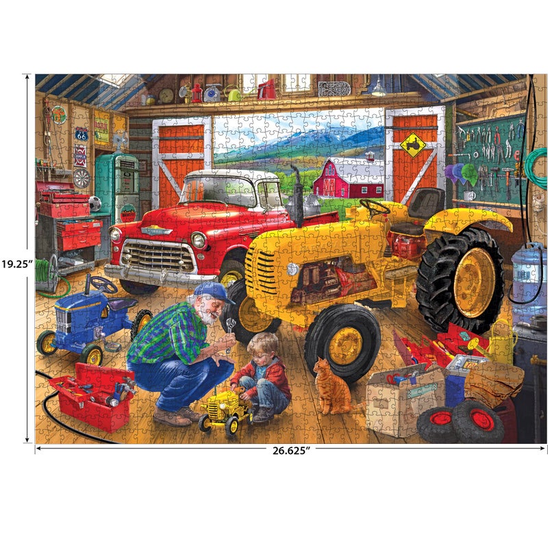Roseart - Bigelow Country - Grandpa'S Garage - 1000 Piece Jigsaw Puzzle  Nostalgic Cars And Vintage Scene Puzzle For Adults - Image 5