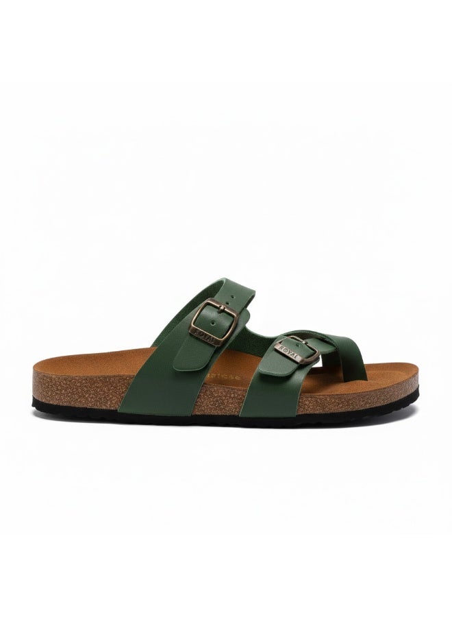 Stylish men's slippers with a modern and comfortable design – genuine leather and non-slip orthopedic sole, available in various sizes and colors. - Image 3