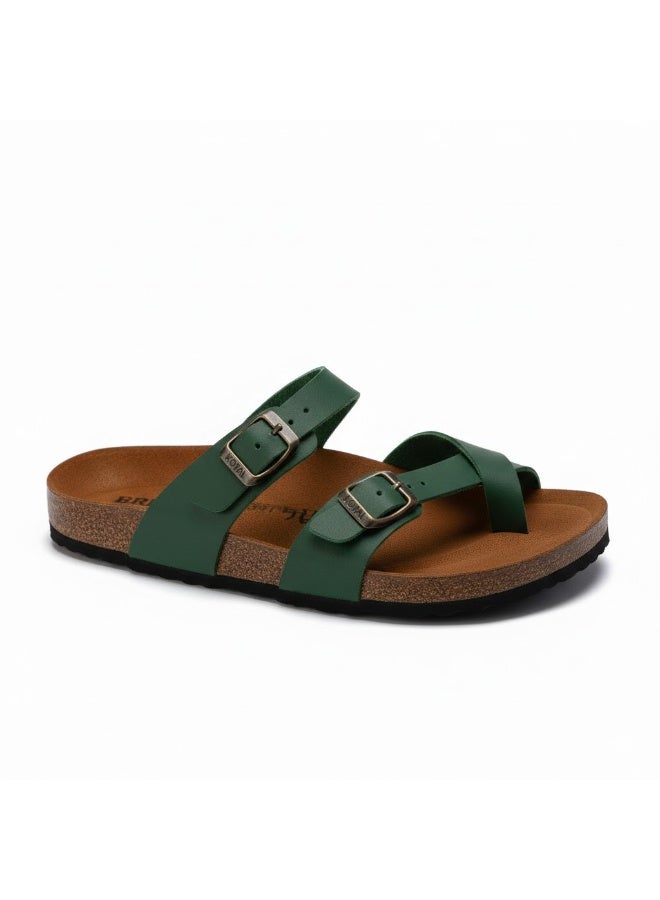 Stylish men's slippers with a modern and comfortable design – genuine leather and non-slip orthopedic sole, available in various sizes and colors. - Image 4