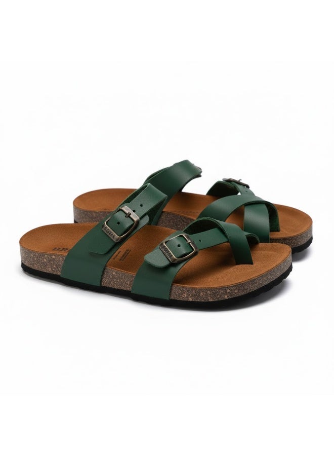 Stylish men's slippers with a modern and comfortable design – genuine leather and non-slip orthopedic sole, available in various sizes and colors. - Image 5