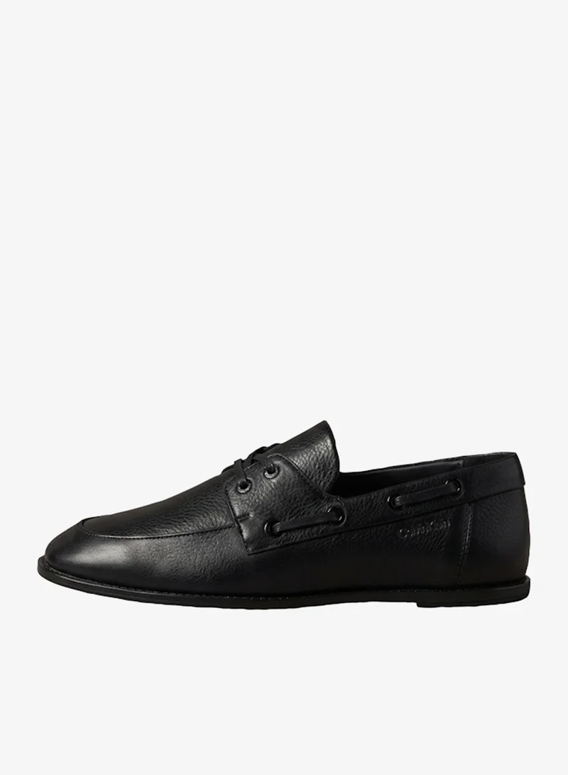 Calvin Klein  Pebble-Grain Leather Boat Shoes for Women | Best Price UAE