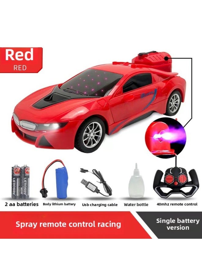Generic Simulation Remote Control Sports Car Children's Electric Toy Car Rechargeable Off-road Jeep Four-way 1 18 Model Wholesale-Color:Express Box-large Spray Red Single Electric Version  - Image 1