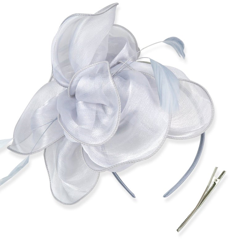 DRESHOW Fascinators Hat Tea Party Headwear Ribbons Feathers on a Headband and a Clip for Girls and Women - Image 4