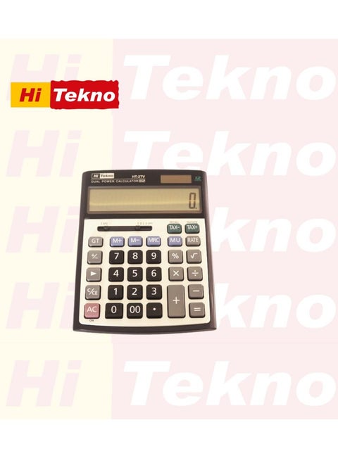 HI TEKNO HT-2TV آلة حاسبة مزدوجة الطاقة مكونة من 12 رقمًا: الدقة والموثوقية للاستخدام الاحترافي
