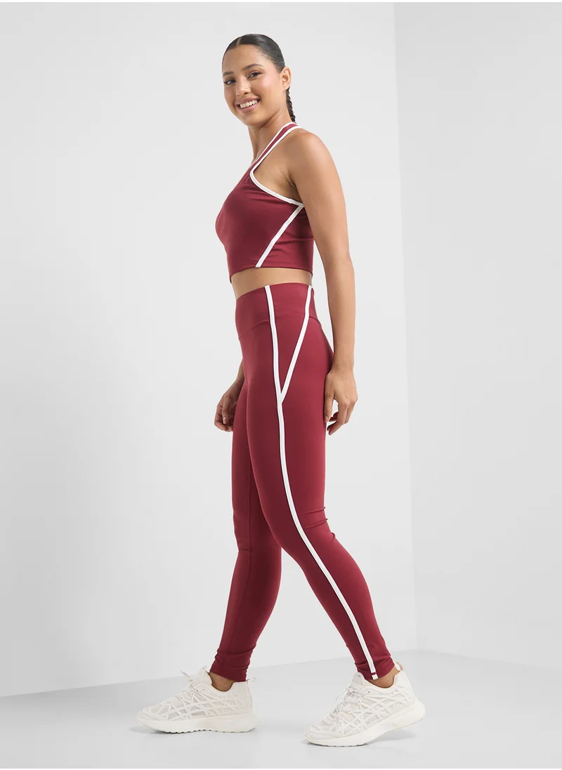 فورورد Seamless Leggings With Contrast Trim