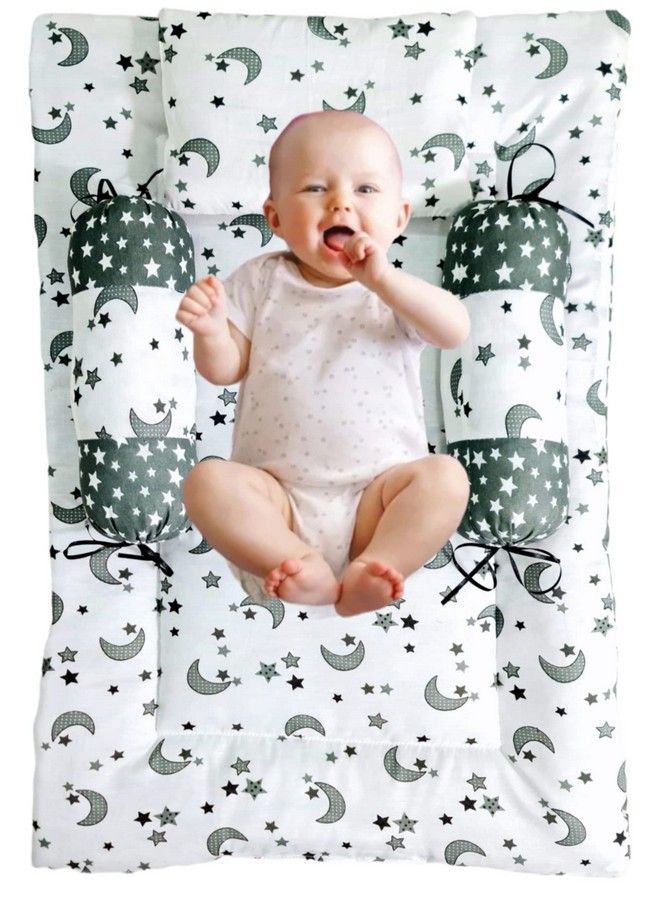 Brandonn Gift Pack Of Cotton New Born Baby Bedding With 3 Pillow Set - Image 2