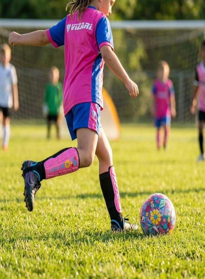 Vizari Blossom Soccer Shin Guards for Kids, Youth, Adults - Lightweight Protective, Dual-Layered Design for Boys, Girls, Men & Women - Stylish & Durable - Image 4