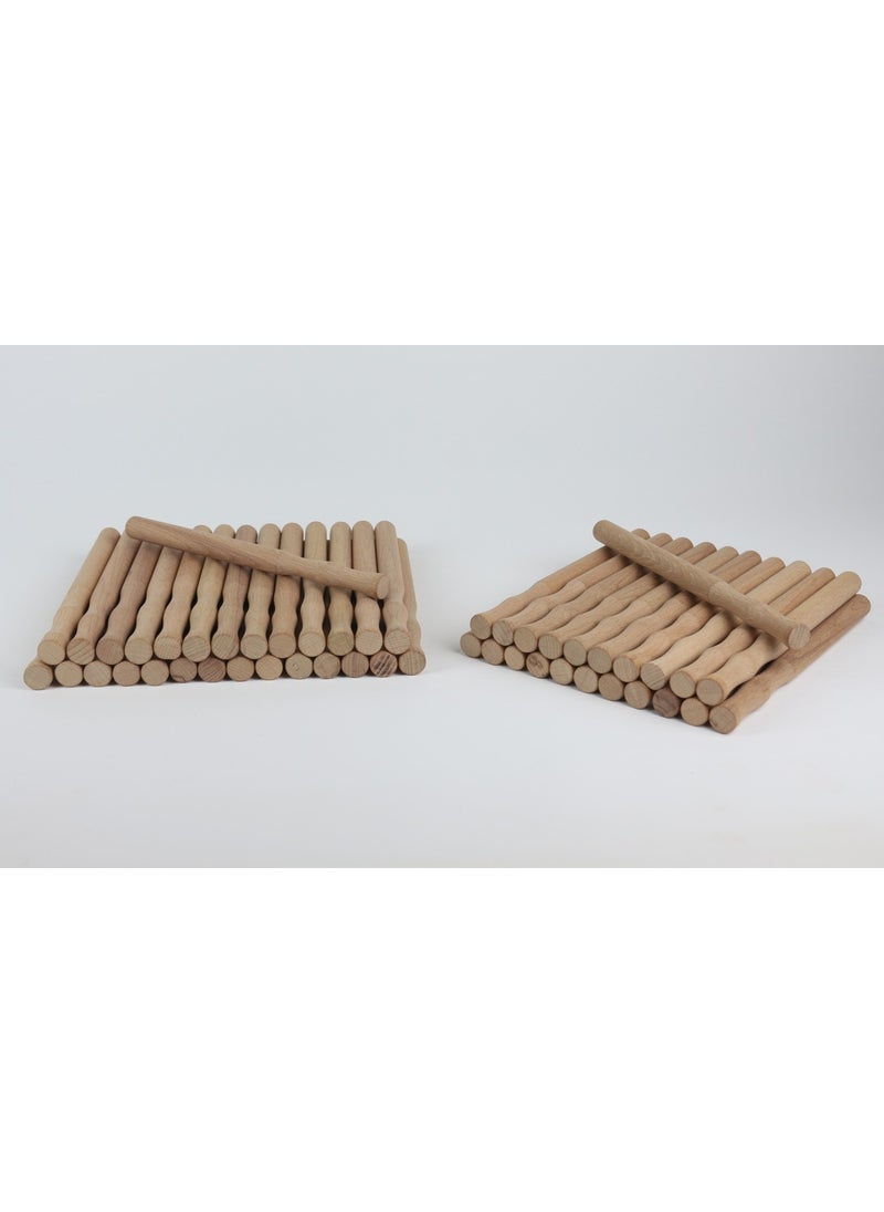 Ali Wooden عليودين ٢٥ عصا إيقاع مزدوجة توقف  - Image 2