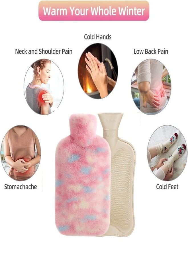 KMOTID Hot Water Bag Bottle Rubber with Soft Cover【2 Liter】Hot Water Bag for Period Cramps Pain Relief, Shoulder,Back,Neck Removable Hot Cold Pack- Bed Warmer,Garam Pani ki Theli【Multi-color】【2000ml】 - Image 4