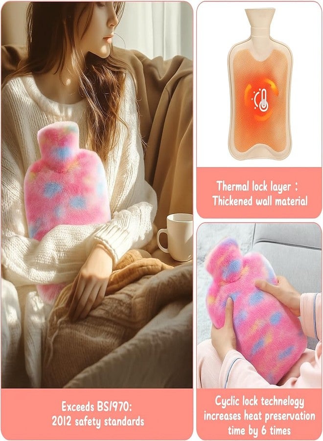 KMOTID Hot Water Bag Bottle Rubber with Soft Cover【2 Liter】Hot Water Bag for Period Cramps Pain Relief, Shoulder,Back,Neck Removable Hot Cold Pack- Bed Warmer,Garam Pani ki Theli【Multi-color】【2000ml】 - Image 5