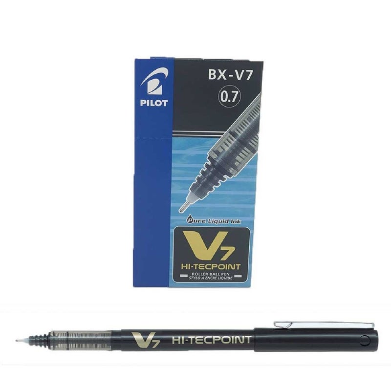 Pilot Hi-Tech Point 0.7 Black Pen, 12 Pens