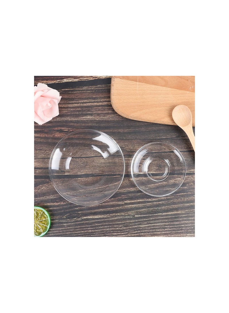GGOOT Operitacx 4Pcs Tea Glass Saucers Round Clear Glass Saucers Glass Coffee Mug Saucers Snack Storage Plate Dishes for Servicing, Fruits, Coffee, and Tea Cups - Image 4