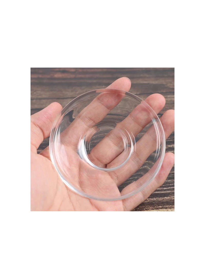 GGOOT Operitacx 4Pcs Tea Glass Saucers Round Clear Glass Saucers Glass Coffee Mug Saucers Snack Storage Plate Dishes for Servicing, Fruits, Coffee, and Tea Cups - Image 5