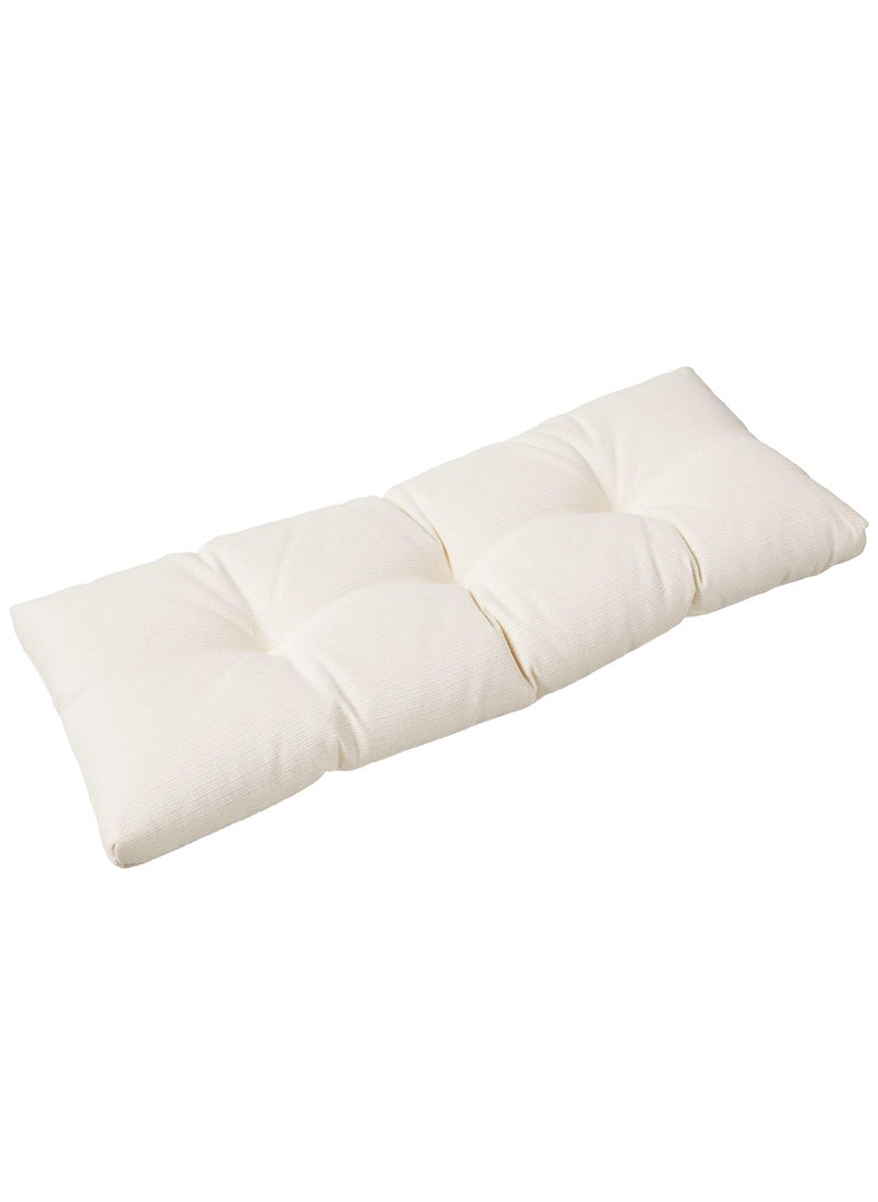 Klear Vu Klear Vu The Gripper Omega NonSlip Tufted Bench Cushion for Indoor Furniture Entryway Storage Bay Window Corner Nook or Piano Seat 35 Inches 01 Ivory 