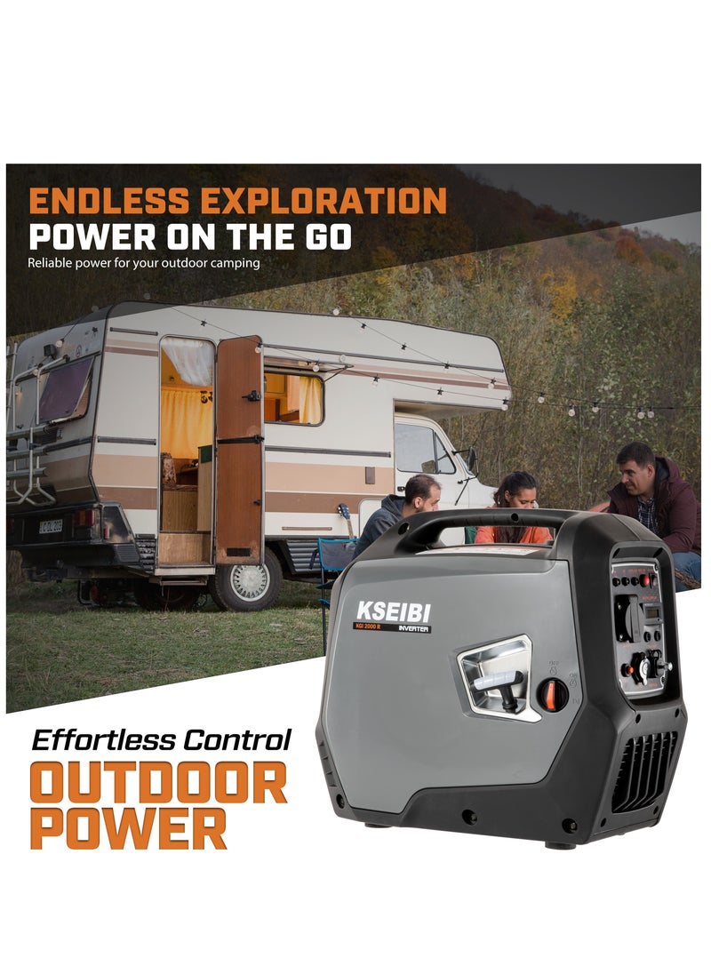 KSEIBI KGI 2000 Gasoline Inverter Generator, 2.0KW, Portable, Low Noise, Fuel-Efficient, Ideal for Home & Outdoor Use  - Image 3