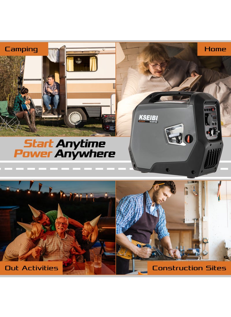 KSEIBI KGI 2000 Gasoline Inverter Generator, 2.0KW, Portable, Low Noise, Fuel-Efficient, Ideal for Home & Outdoor Use  - Image 5