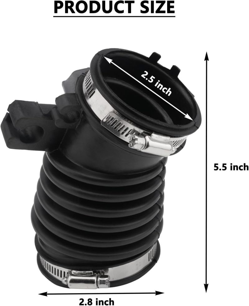 Automotive Engine Air Intake Hose: Black - Quick Installation Via Three Fixtures, Efficient Air Transport, OEM Replacement 17225-R1A-A01 for Honda Civic 1.8L 2012-2015, Acura Ilx 2.0L 2013-2015 - Image 3