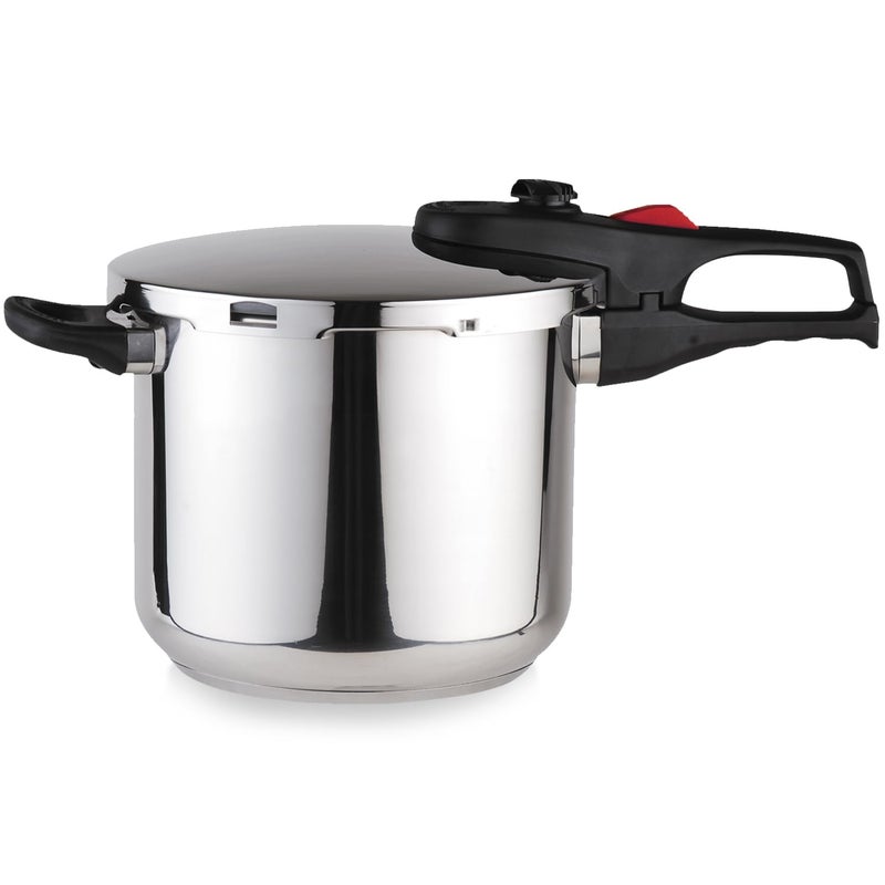 Magefesa MAGEFESA Practika Plus 63Quart Pressure Cooker  1810 Stainless Steel Induction Compatible 5Layer Heat Diffuser Bottom 5 Safety Systems Even Heat Distribution