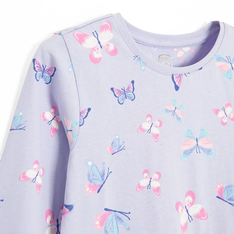 Cool Club VIOLET COTTON DRESS L/S