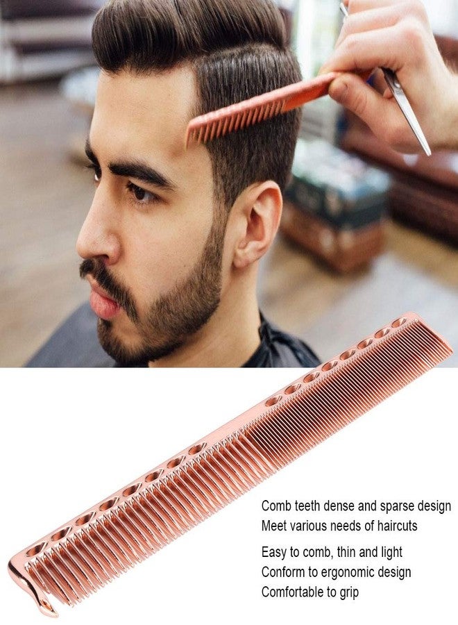 Kadimendium 2pcs Styling Comb Portable Comb Hairdressing Comb Stainless Steel Comb Hair Comb Haircut Comb for Beauty for Men and Women for Salon for Barber (Rose Gold) - Image 3
