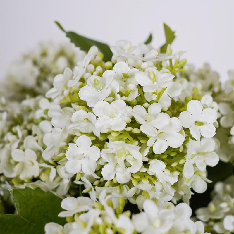 Melorca&Guilla Artificial Flowers for Decoration, 3Pcs 23inch White Hydrangea Fake Flowers,Faux Flowers for Vase,Faux Floral Stems for Wedding Party Kitchen Home Decorations (3, White001) - Image 4
