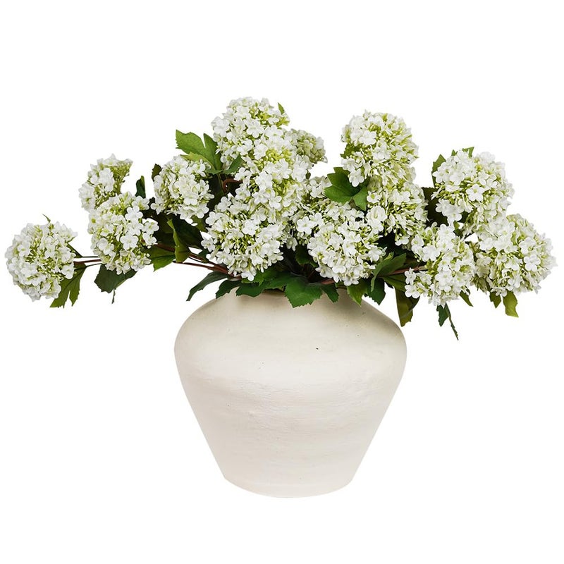 Melorca&Guilla Artificial Flowers for Decoration, 3Pcs 23inch White Hydrangea Fake Flowers,Faux Flowers for Vase,Faux Floral Stems for Wedding Party Kitchen Home Decorations (3, White001) - Image 1